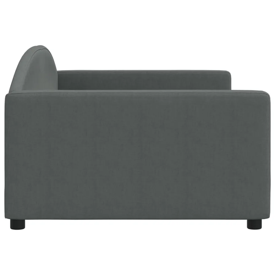 Lit de repos gris foncé 100x200 cm tissu - 4