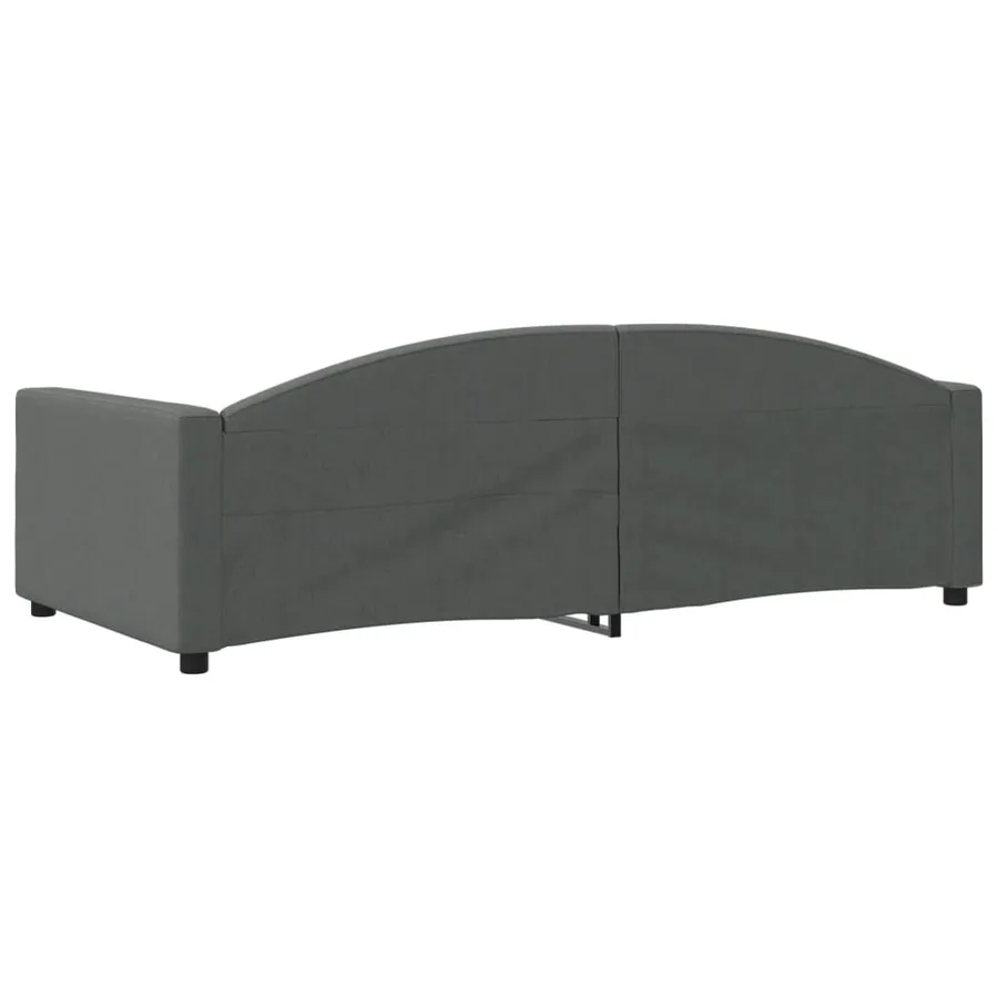 Lit de repos gris foncé 100x200 cm tissu - 5