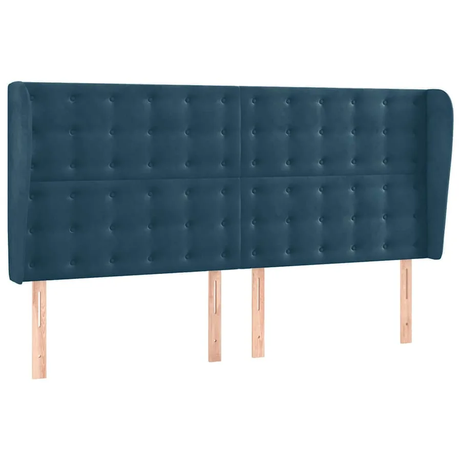 Sommier à lattes de lit matelas et LED Bleu foncé 180x200 cm - 7