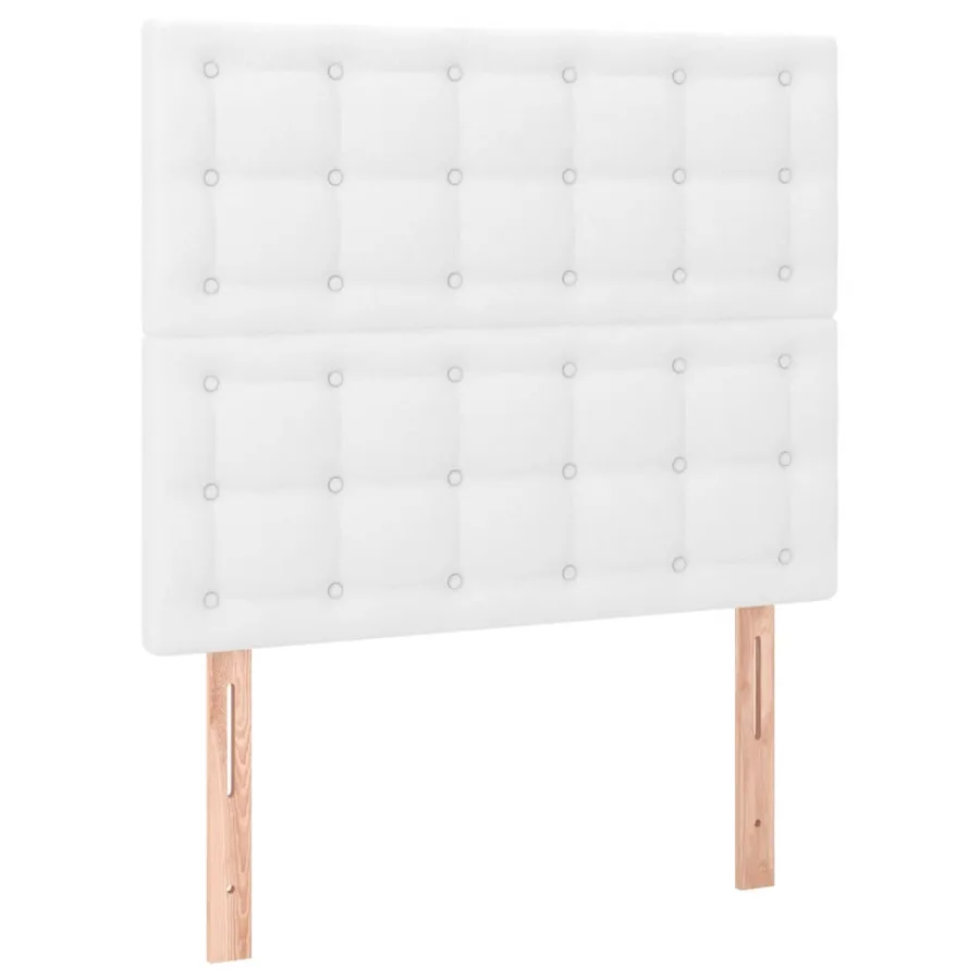Cadre de lit sans matelas blanc 120x200 cm similicuir - 9