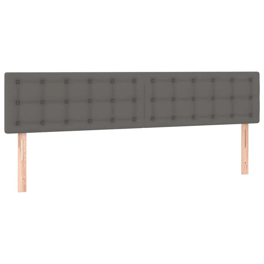 Sommier à lattes de lit avec matelas et LED Gris 180x200 cm - 7