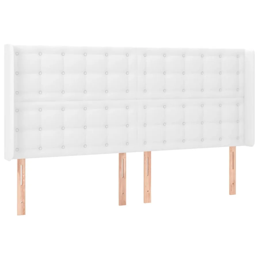 Sommier à lattes de lit matelas LED Blanc 200x200 cm Similicuir - 7