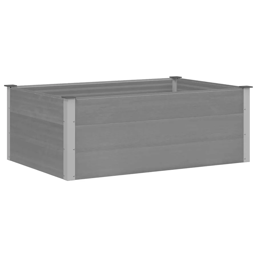 Lit surélevé de jardin WPC 150x100x54 cm Gris - 2