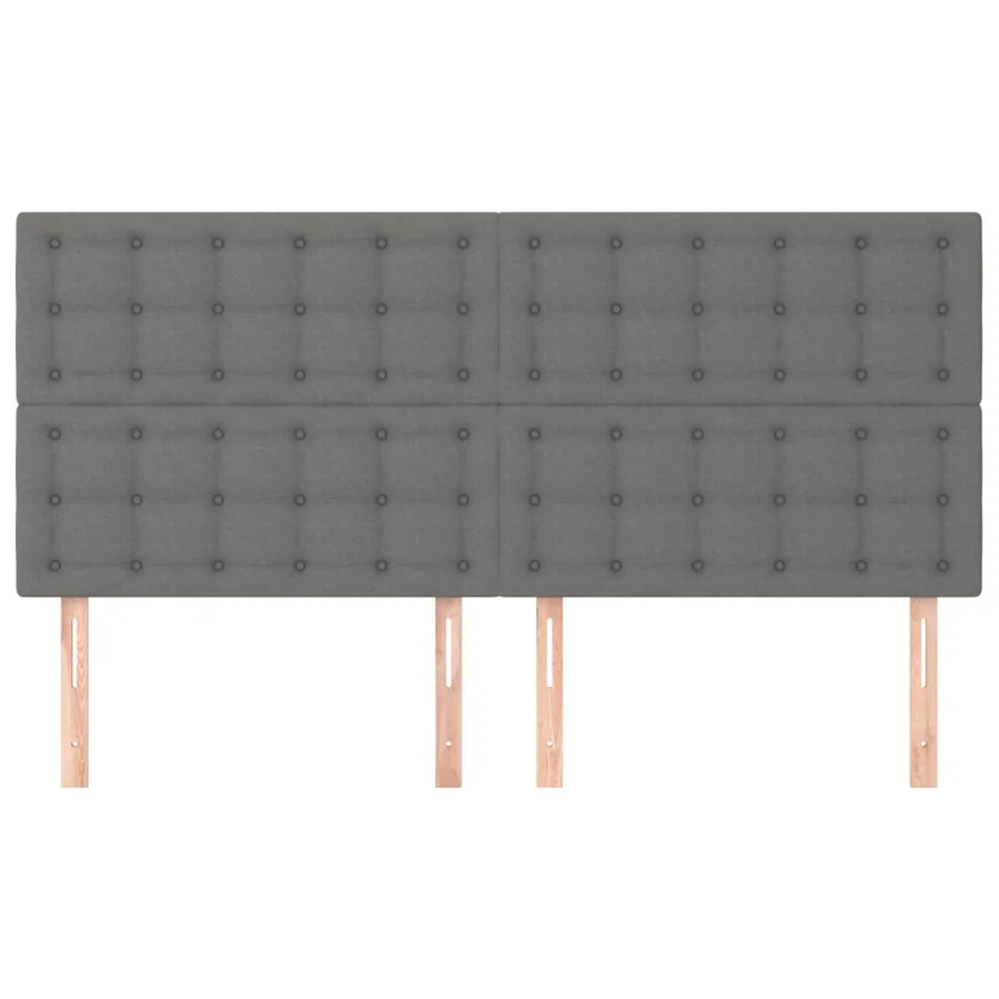 Tête de lit Gris foncé 180 x 5 x 118/128 cm Tissu - 3