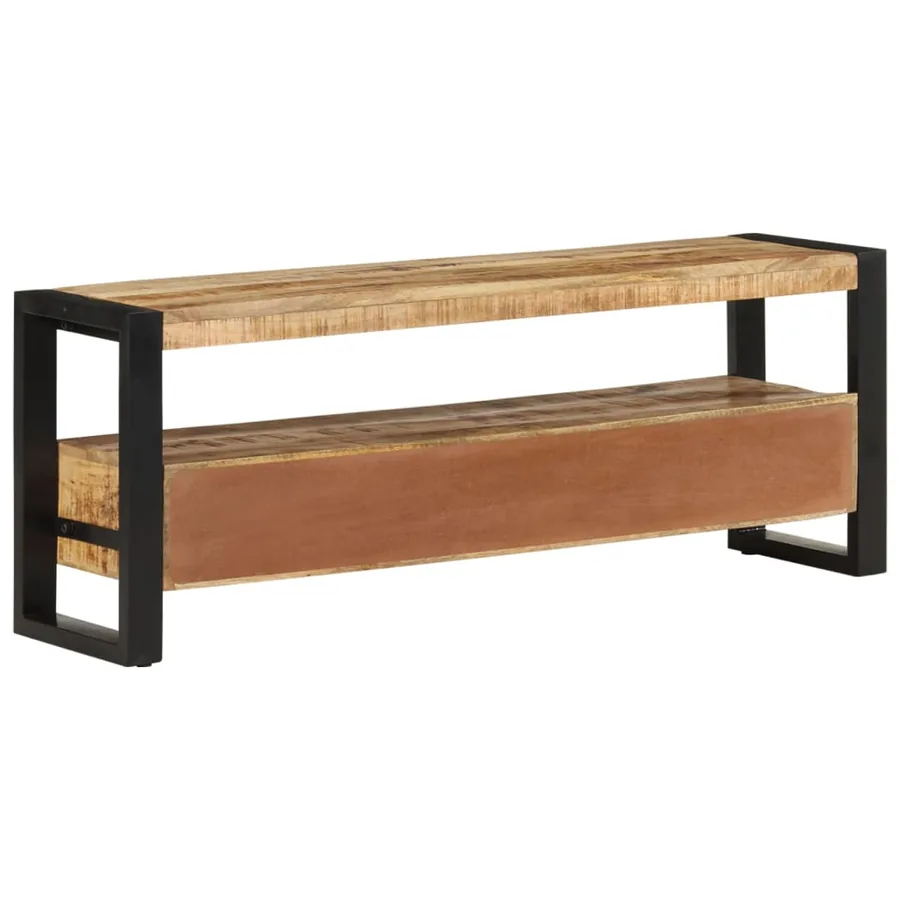 Meuble TV 120x30x45 cm Bois massif de manguier - 3
