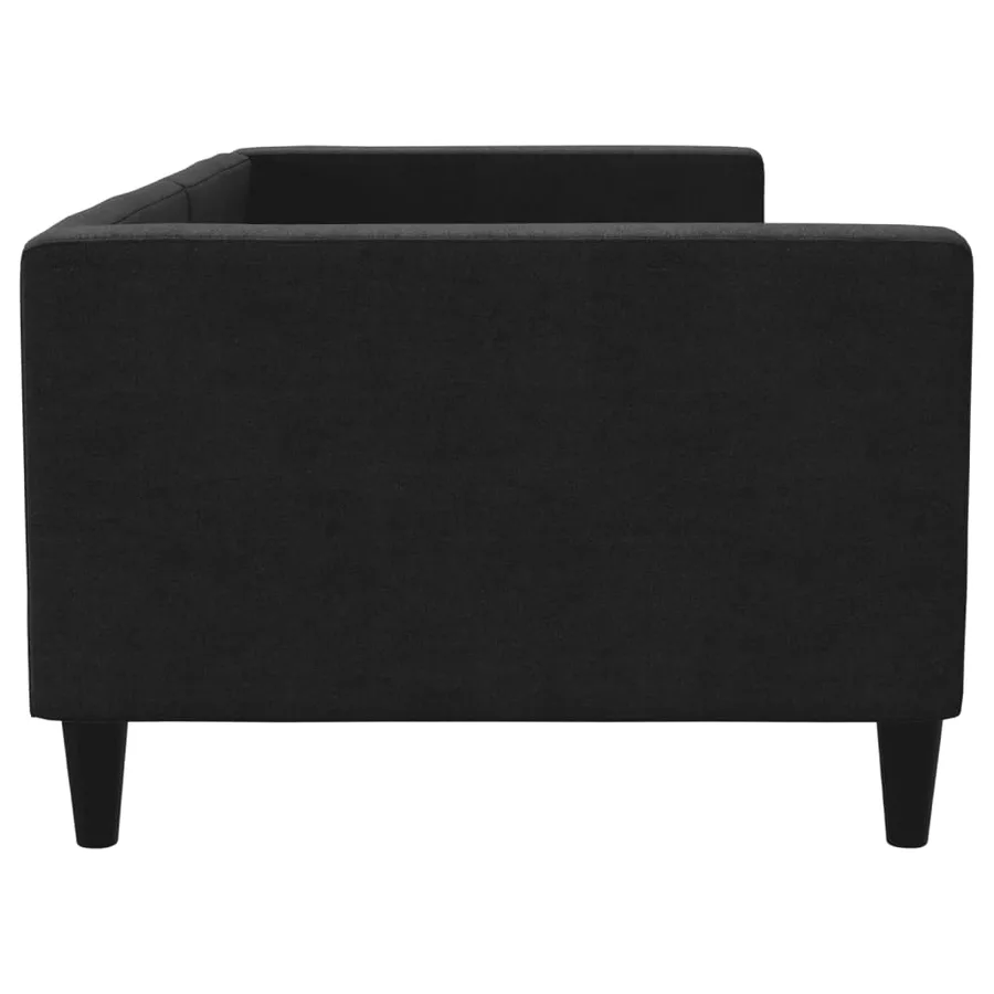 Lit de repos sans matelas noir 90x200 cm tissu - 4