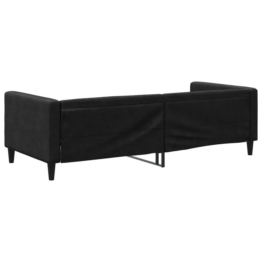 Lit de repos sans matelas noir 90x200 cm tissu - 5