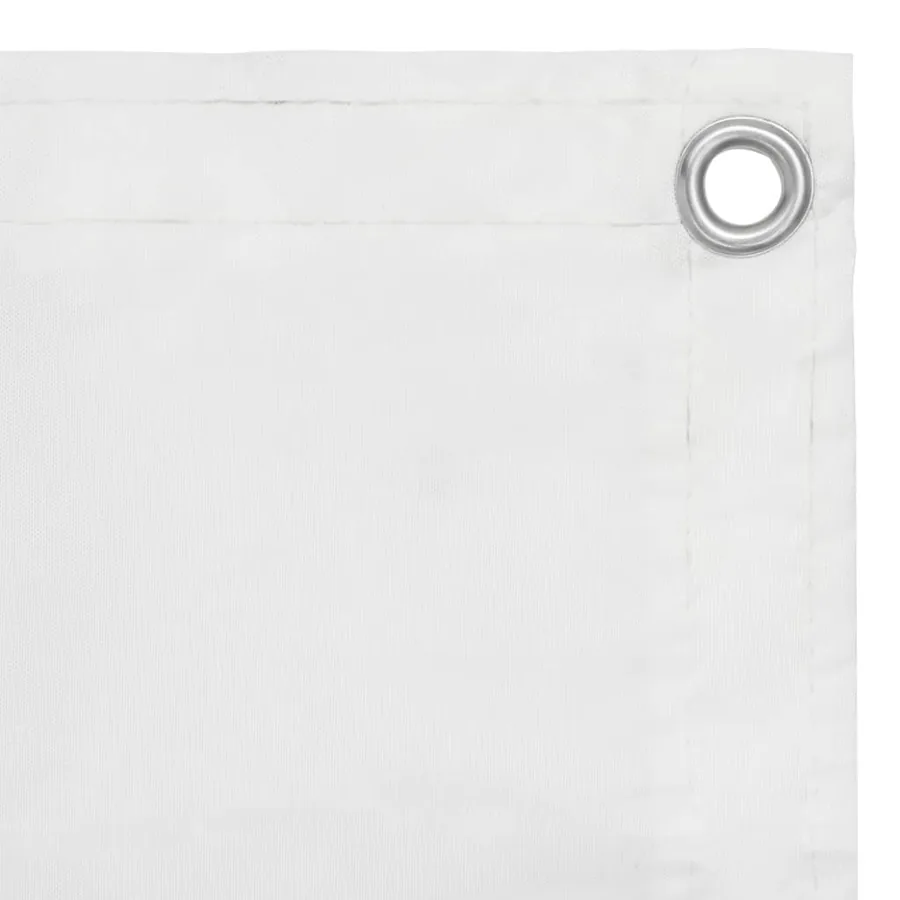 Écran de balcon Blanc 120x600 cm Tissu Oxford - 2