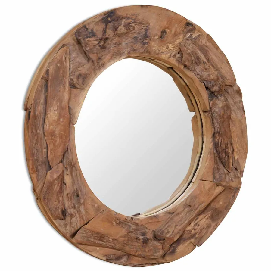 Miroir décoratif Teck 80 cm Rond - 2
