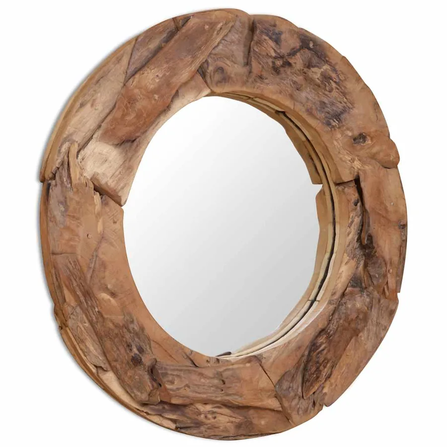 Miroir décoratif Teck 80 cm Rond - 3