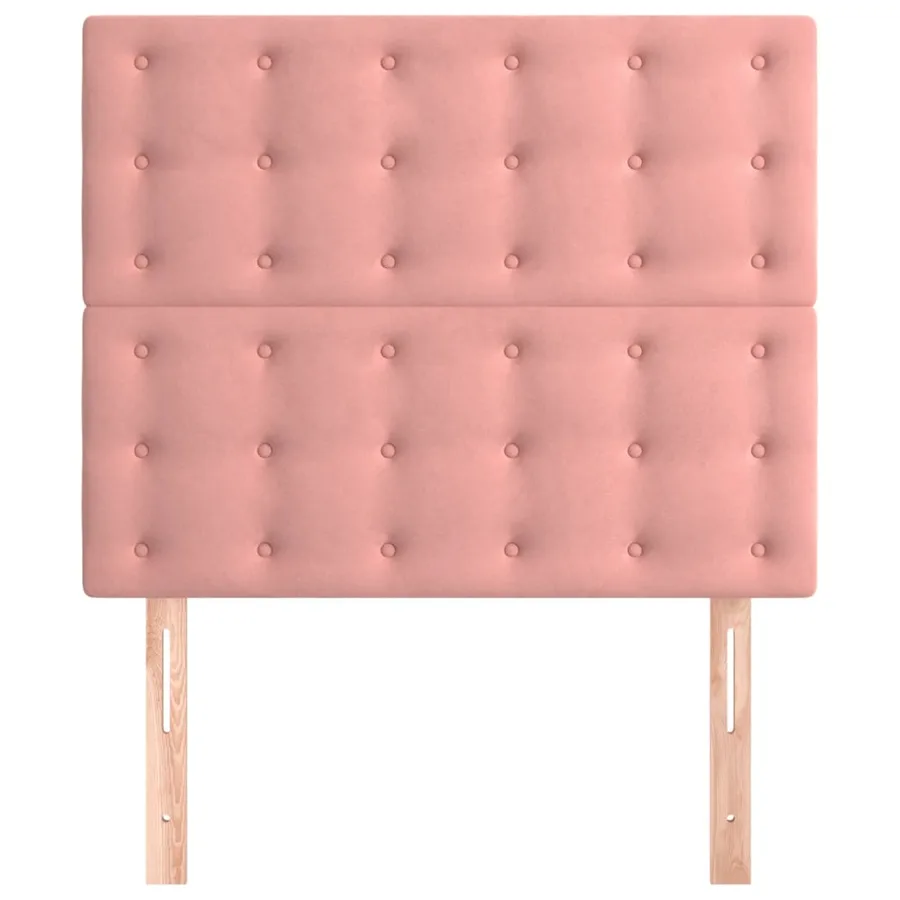 Tête de lit Rose 100x5x118/128 cm Velours - 3