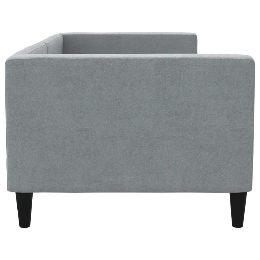 Lit de repos sans matelas gris clair 90x190 cm tissu - 4