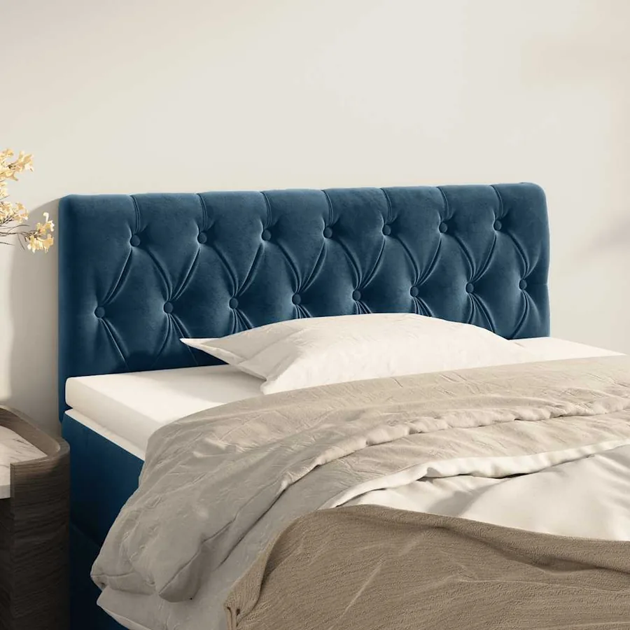 Tête de lit Bleu foncé 90x7x78/88 cm Velours