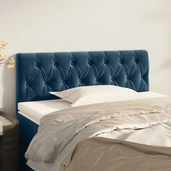 Tête de lit Bleu foncé 90x7x78/88 cm Velours