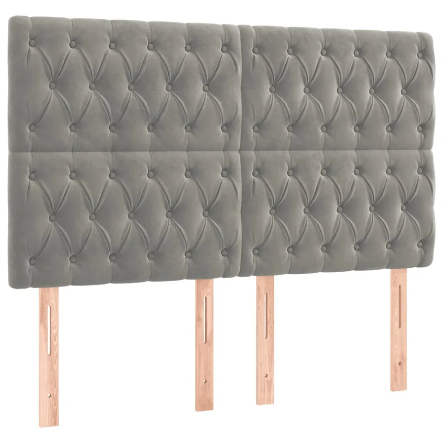 Sommier à lattes de lit matelas et LED Gris clair 180x200 cm - 7