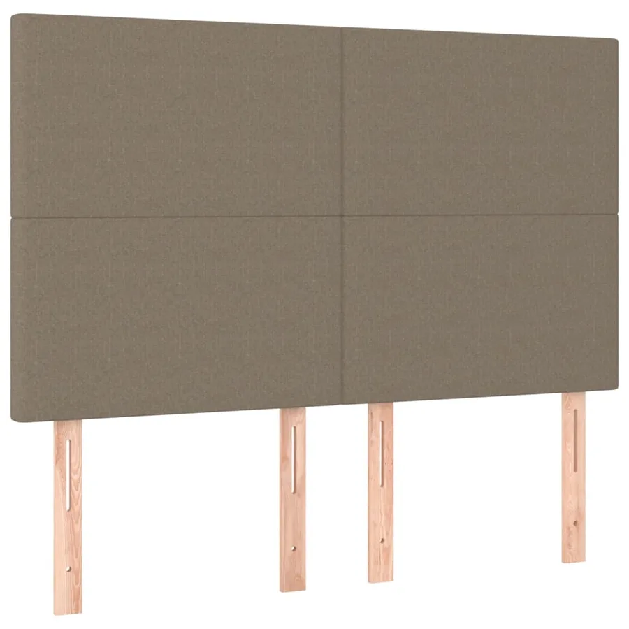 Sommier à lattes de lit avec matelas Taupe 160x200 cm Tissu - 6