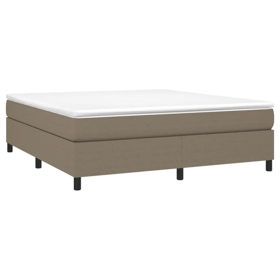 Sommier à lattes de lit avec matelas Taupe 160x200 cm Tissu - 3