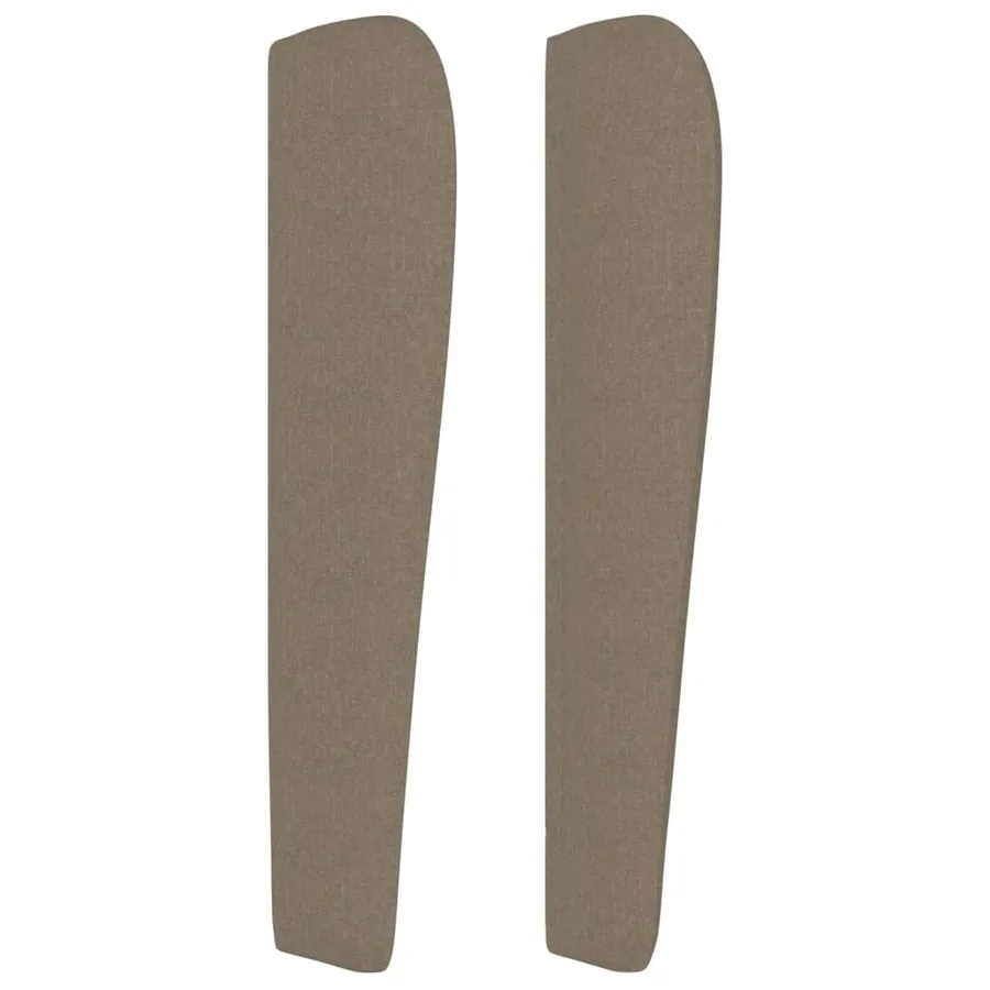 Tête de lit avec oreilles Taupe 183x23x118/128 cm Tissu - 4