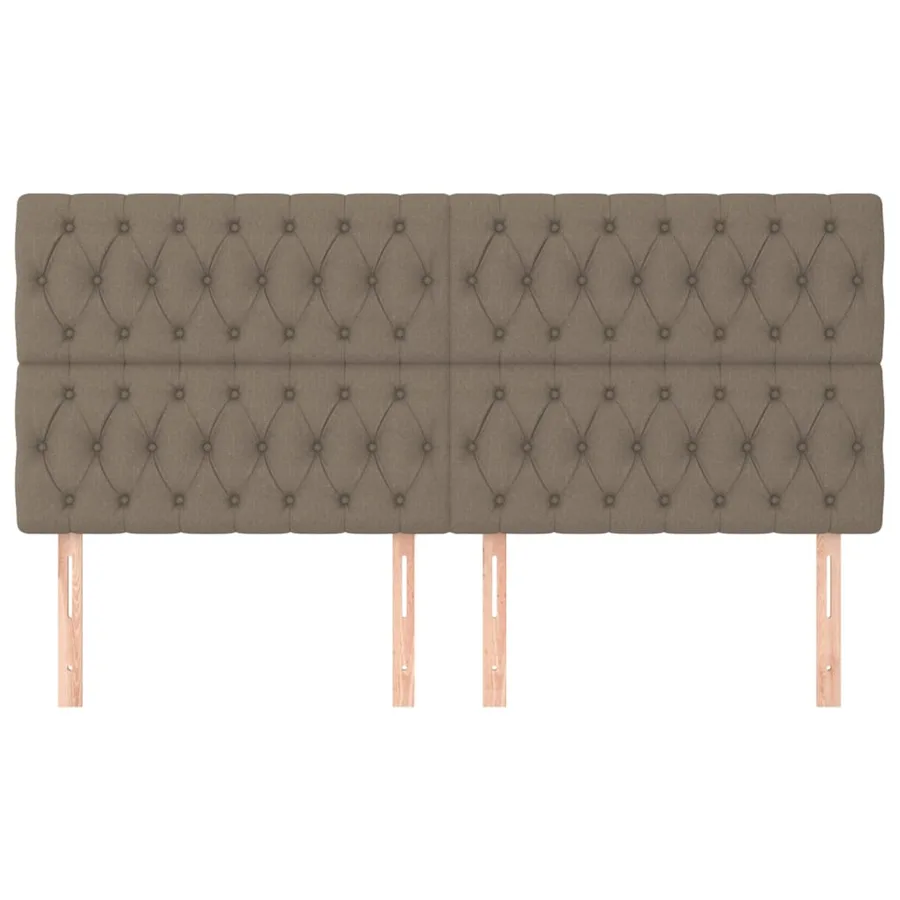 Tête de lit Taupe 180x7x118/128 cm Tissu - 3