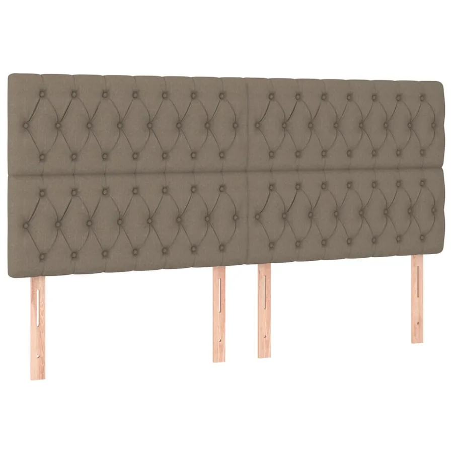 Sommier à lattes de lit avec matelas Taupe 180x200 cm Tissu - 5
