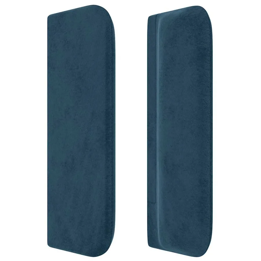 Tête de lit avec oreilles Bleu foncé 163x16x78/88 cm Velours - 4