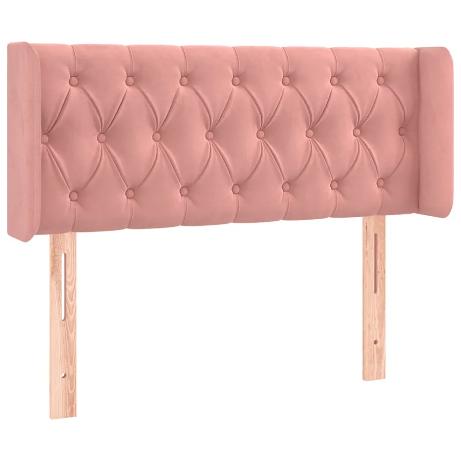 Tête de lit à LED Rose 93x16x78/88 cm Velours - 3