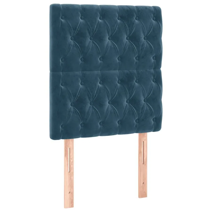 Sommier à lattes de lit et matelas Bleu foncé 80x200 cm Velours - 6