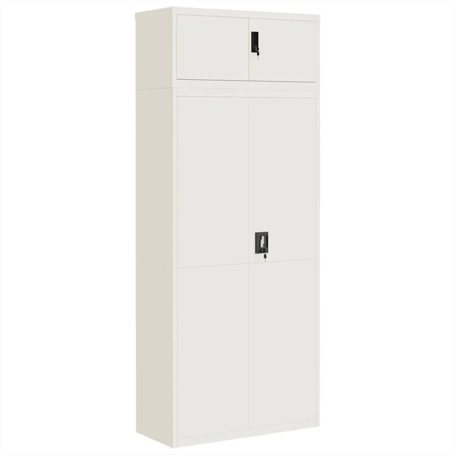 Classeur blanc 90x40x220 cm acier - 2