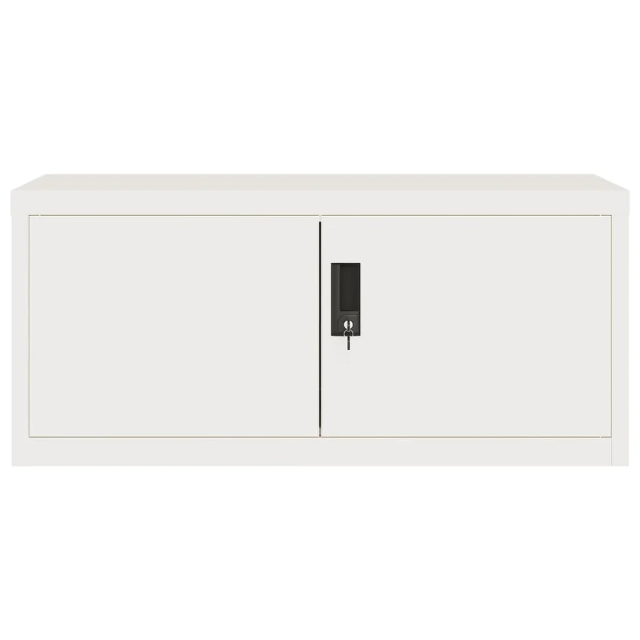 Classeur blanc 90x40x220 cm acier - 4