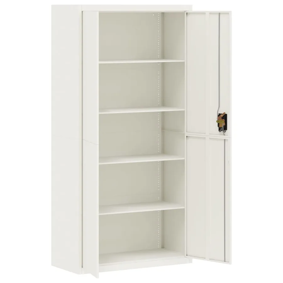 Classeur blanc 90x40x220 cm acier - 9