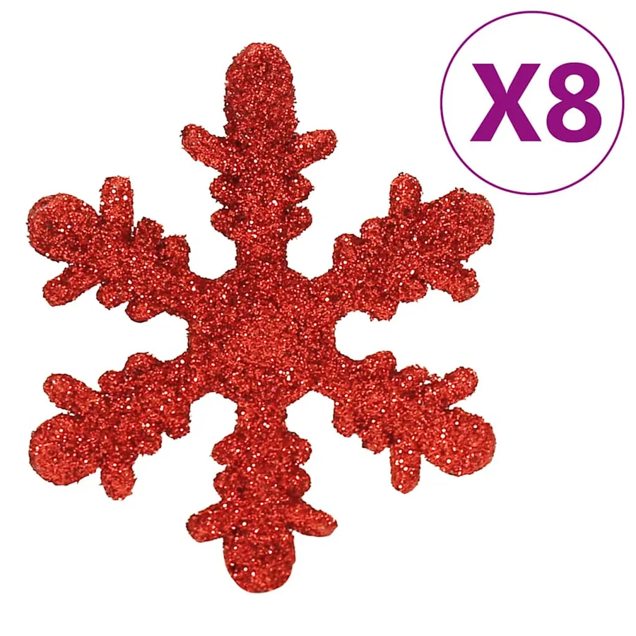 Ensemble de boules de Noël 111 pièces rouge polystyrène - 9