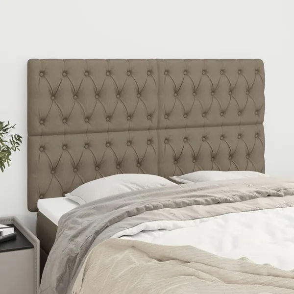 Tête de lit Taupe 160x7x118/128 cm Tissu