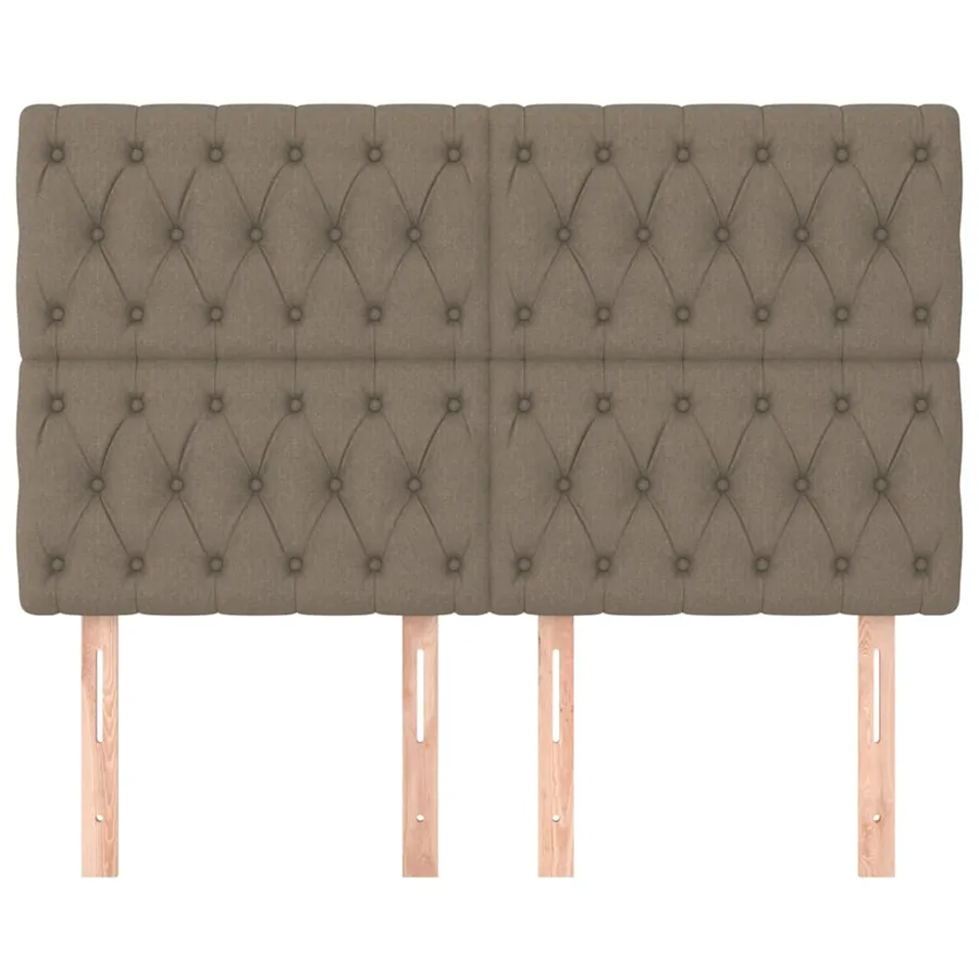 Tête de lit Taupe 160x7x118/128 cm Tissu - 3
