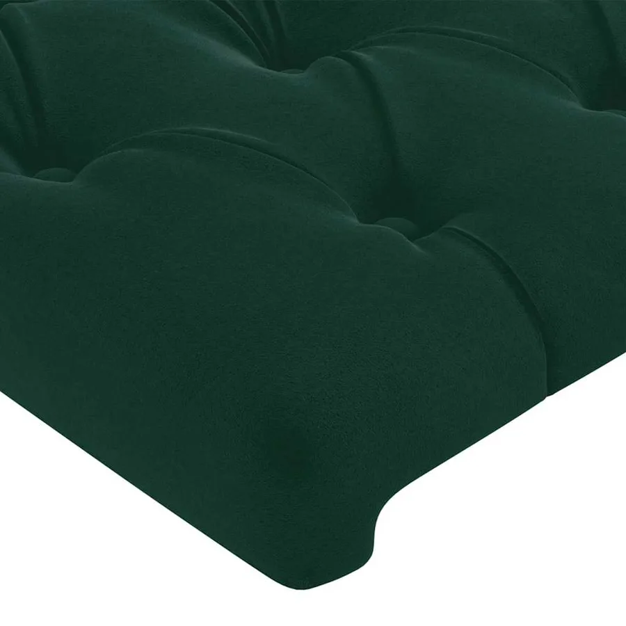 Têtes de lit Vert foncé 200x7x78/88 cm Velours - 4