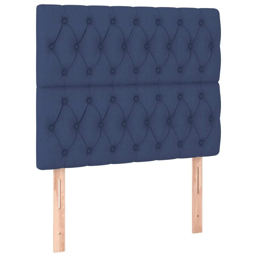 Sommier à lattes de lit avec matelas Bleu 90x200 cm Tissu - 5
