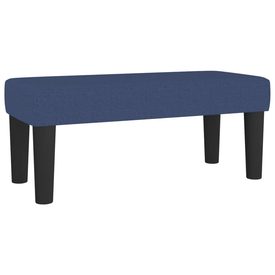 Sommier à lattes de lit avec matelas Bleu 90x200 cm Tissu - 7