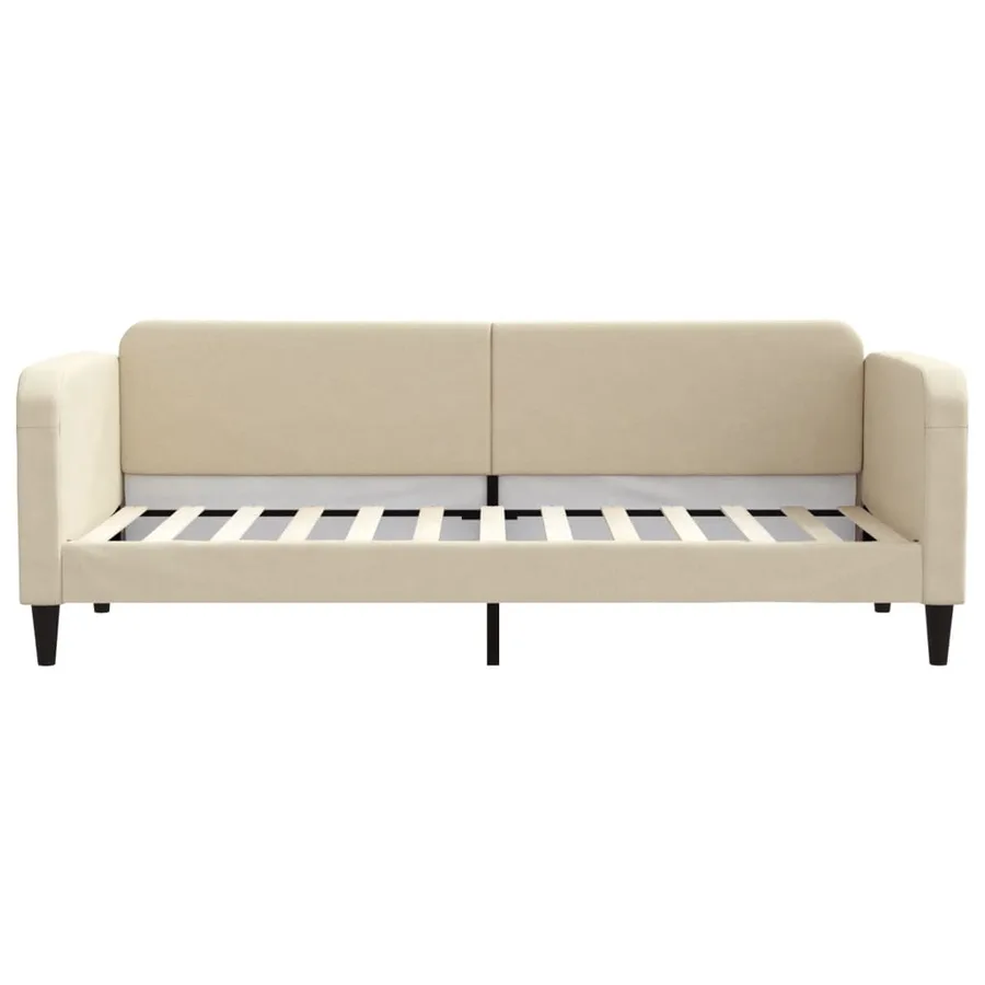 Lit de jour avec gigogne sans matelas crème 80x200 cm - 7