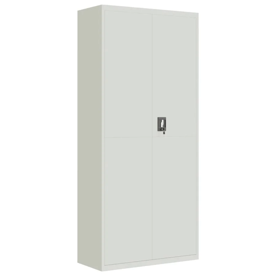 Classeur gris clair 90x40x240 cm acier - 7