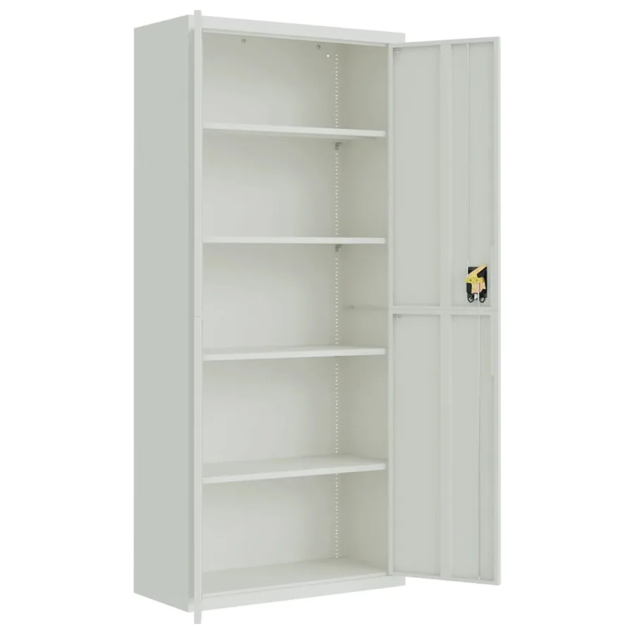 Classeur gris clair 90x40x240 cm acier - 9