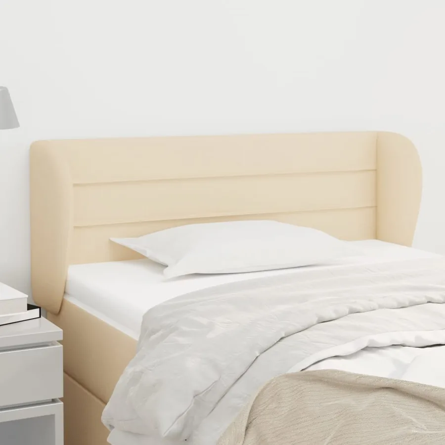 Tête de lit avec oreilles Crème 83x23x78/88 cm Tissu