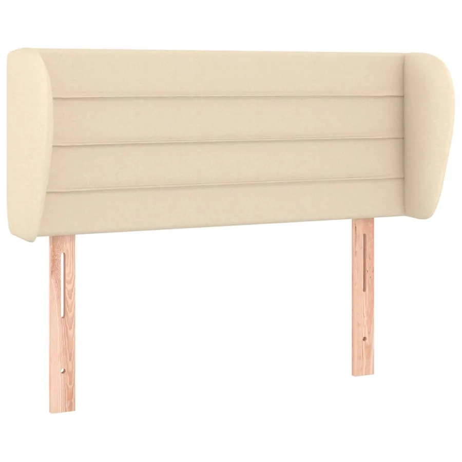 Tête de lit avec oreilles Crème 83x23x78/88 cm Tissu - 2