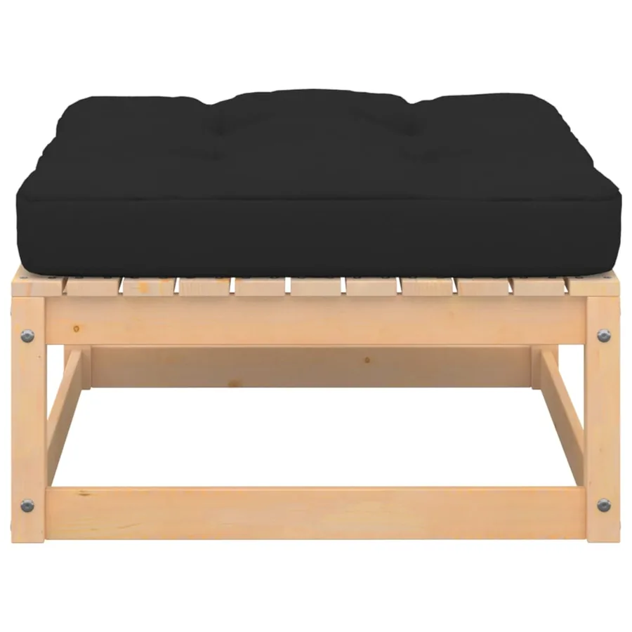 Salon de jardin 4 pcs avec coussins Bois de pin massif - 14