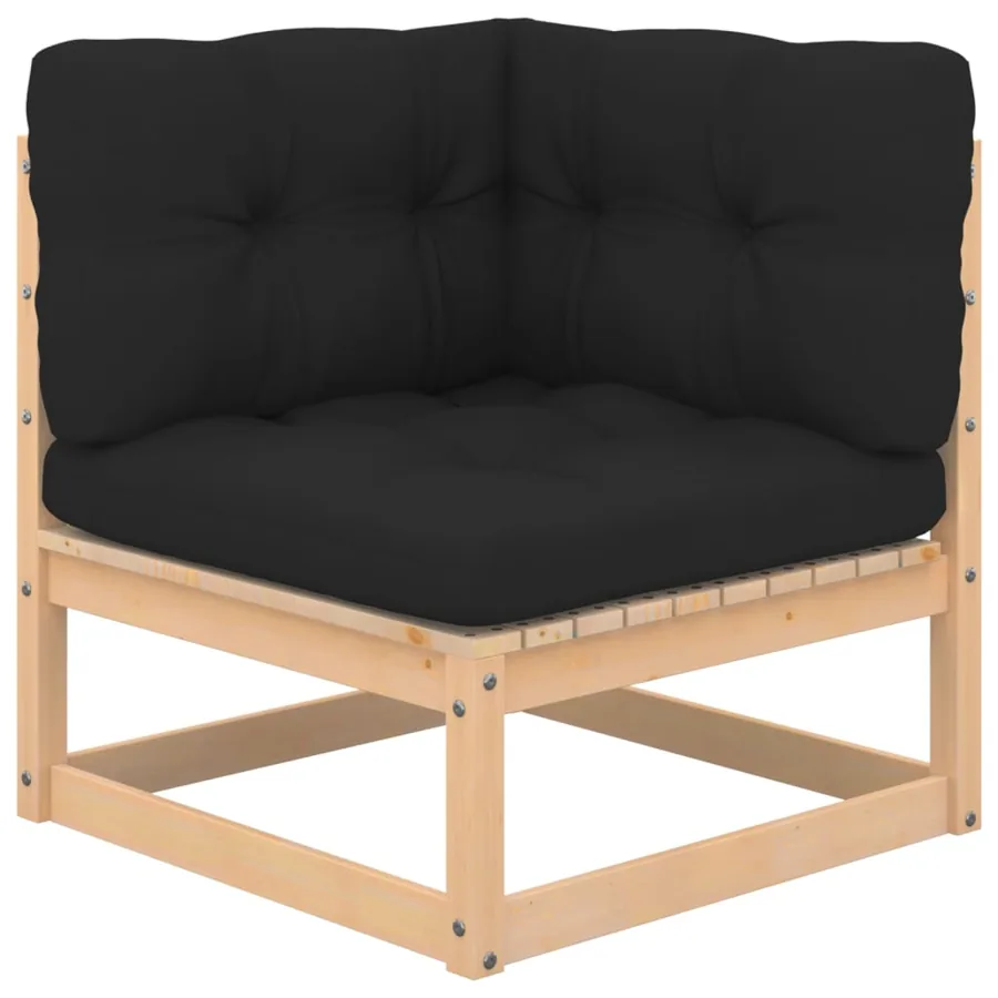 Salon de jardin 4 pcs avec coussins Bois de pin massif - 2