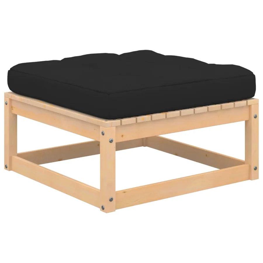 Salon de jardin 4 pcs avec coussins Bois de pin massif - 5