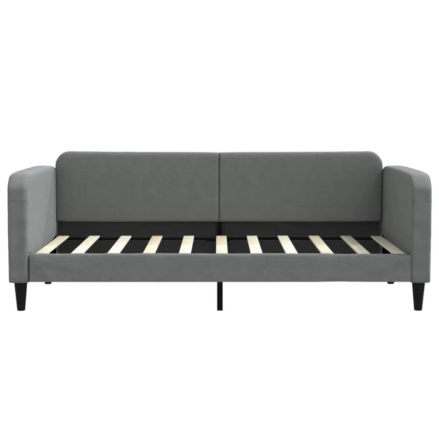 Lit de repos sans matelas gris foncé 90x190 cm tissu - 3
