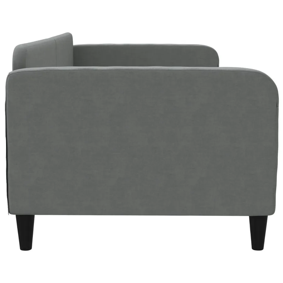 Lit de repos sans matelas gris foncé 90x190 cm tissu - 4