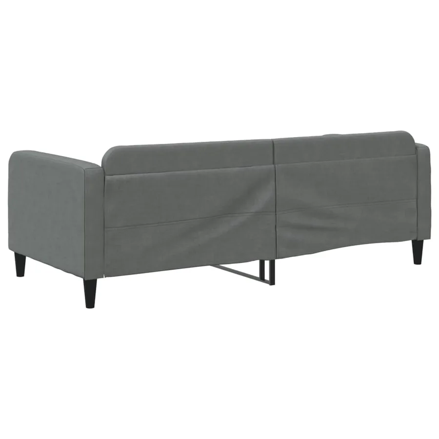 Lit de repos sans matelas gris foncé 90x190 cm tissu - 5