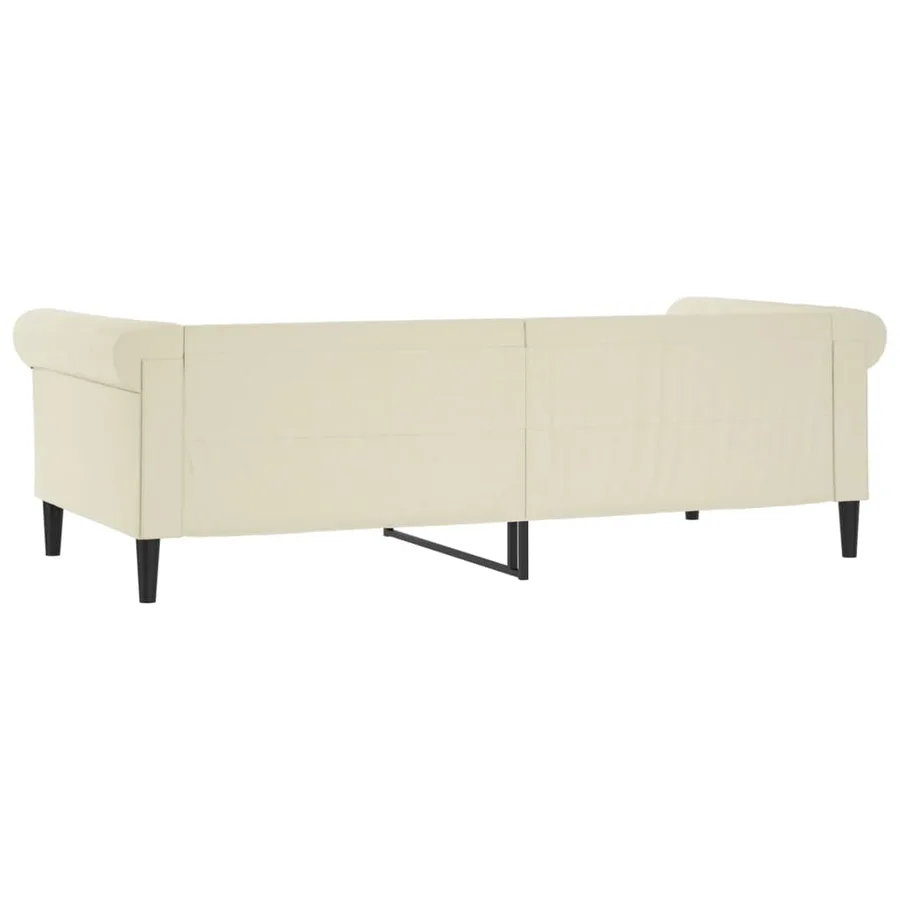 Lit de jour sans matelas crème 80x200 cm similicuir - 5