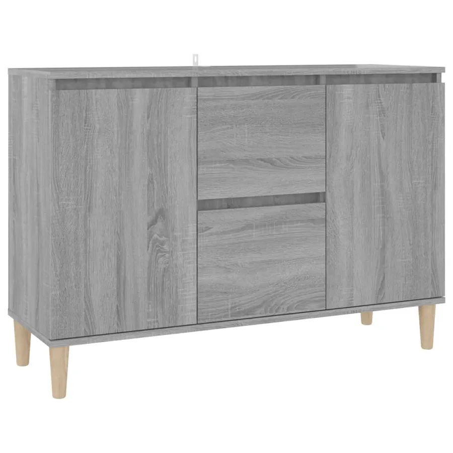 Buffet Sonoma gris 101x35x70 cm Bois d'ingénierie - 2