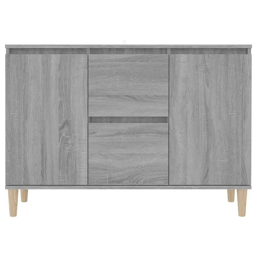 Buffet Sonoma gris 101x35x70 cm Bois d'ingénierie - 4